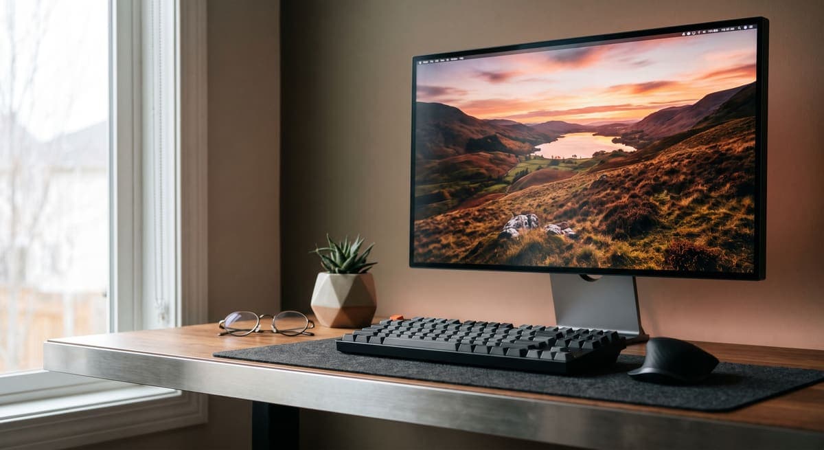 The Default Wallpaper and Display Size