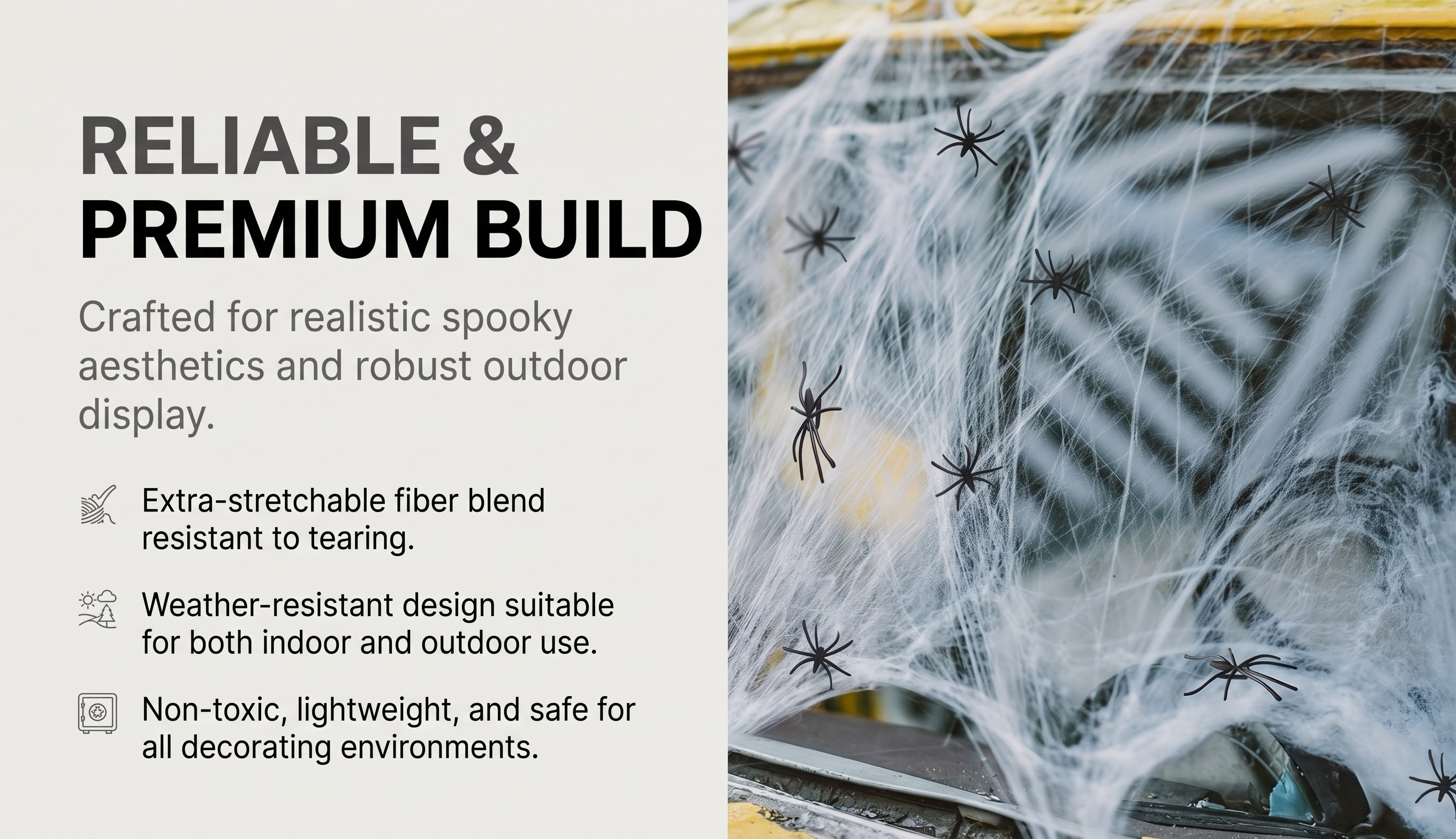 Halloween Spider Web Decoration Banner 3