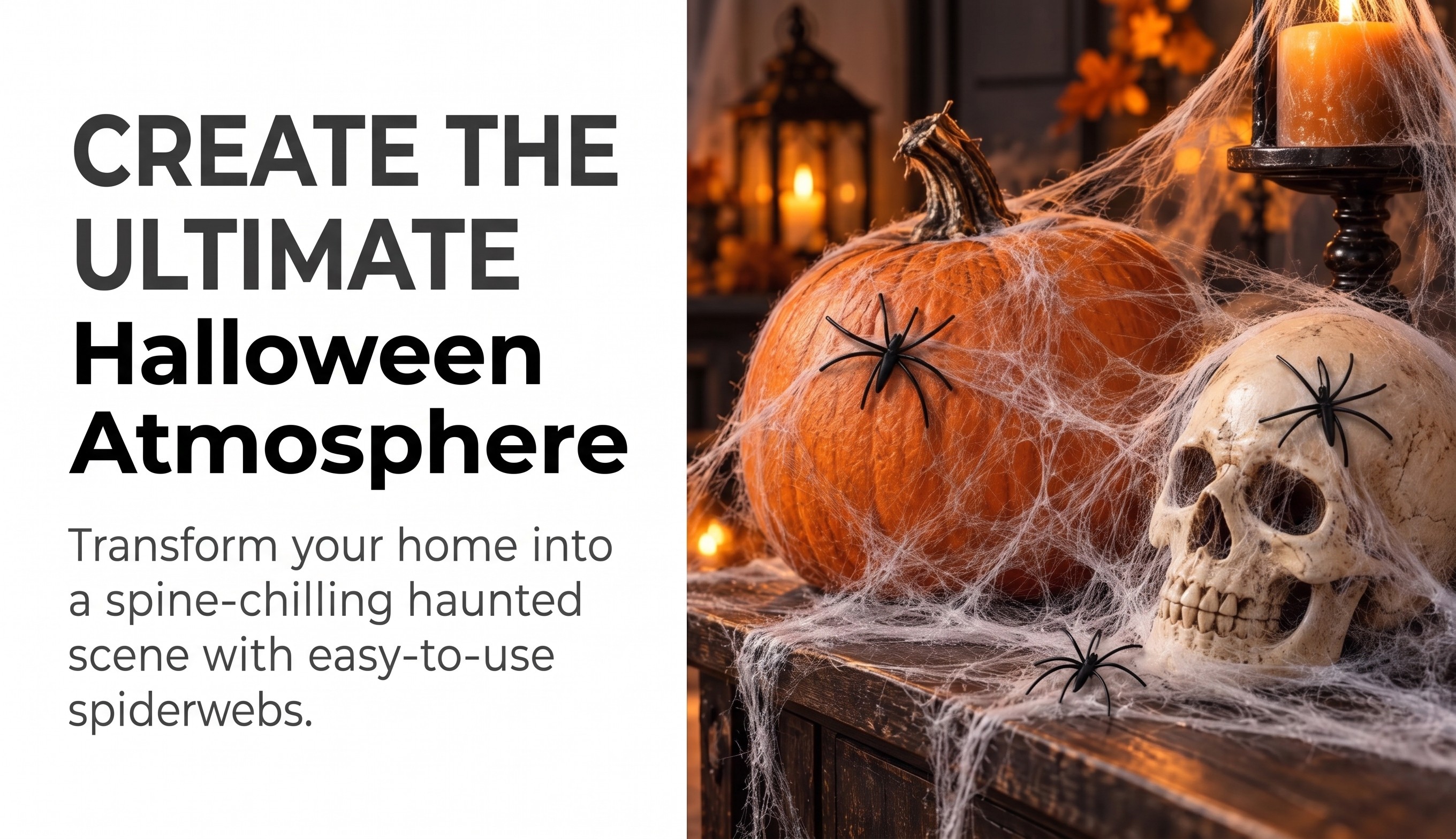 Halloween Spider Web Decoration Banner 1