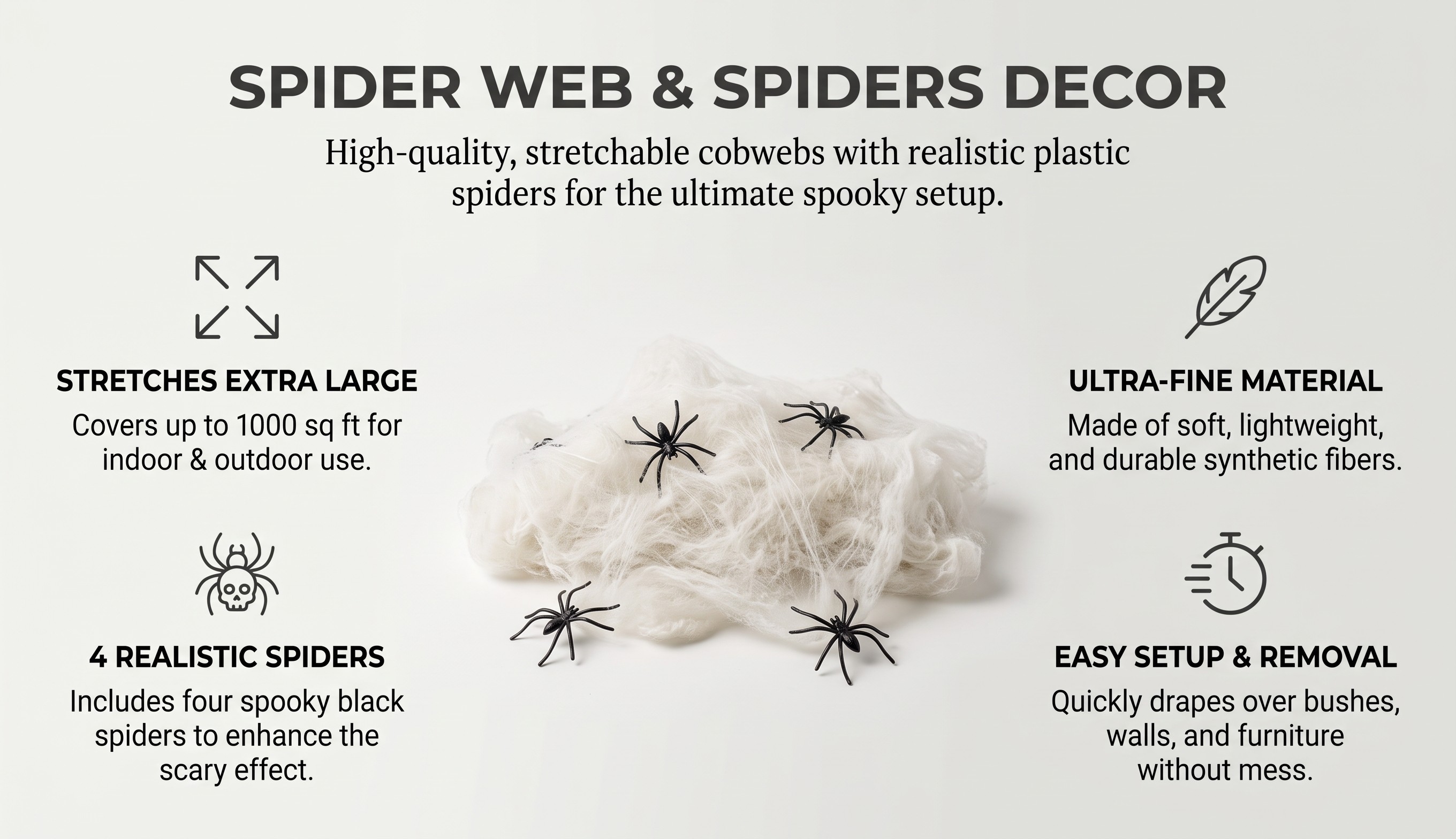 Halloween Spider Web Decoration Banner 2