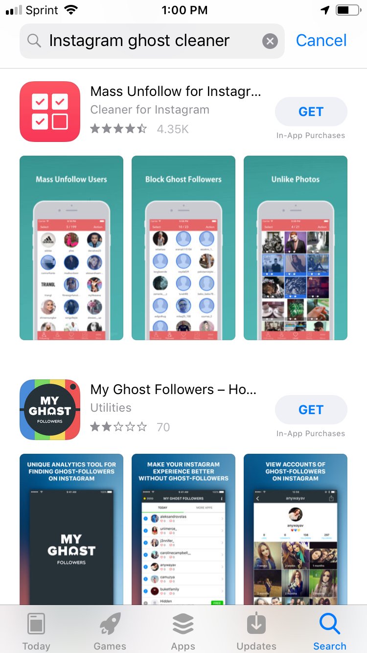Removing Ghost Followers with iOS Apps